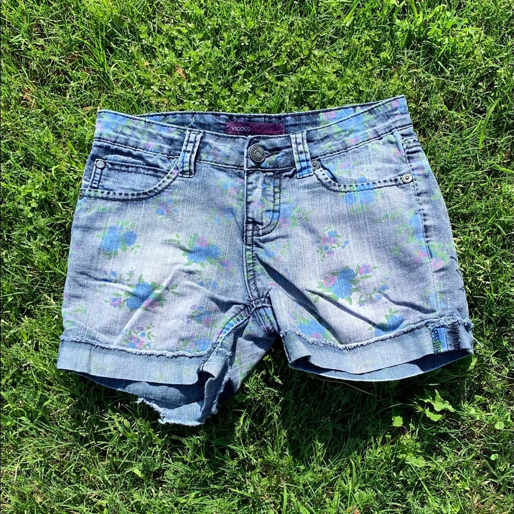 Floral print Jean shorts